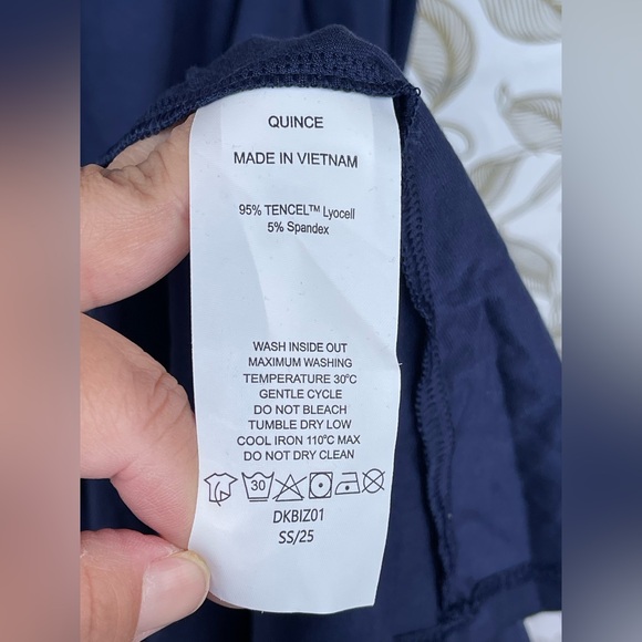 Quince Blue Tencel Lyocell Wrap Maxi Dress XL | Minimalist Quiet Luxury NWT - Picture 12 of 13